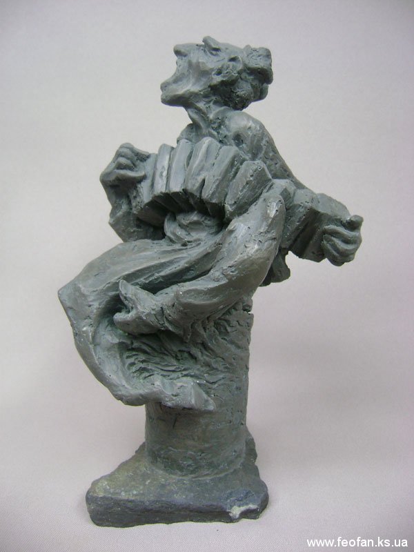 Нирвана. Сатир Степаныч. Бронза, камень. Н-25см. 2008г.