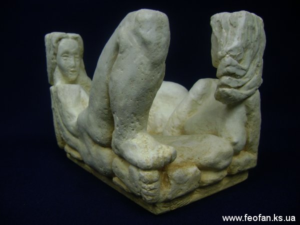 Барханы Алешья. Акристал тонированный. 13см.х20см.х13см. 2007г.
