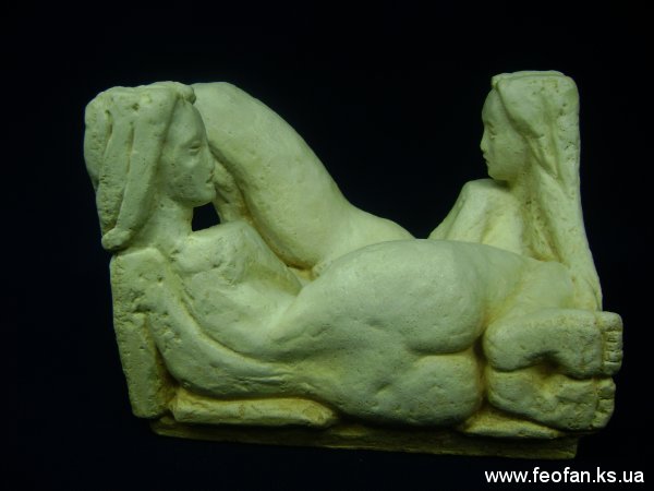 Барханы Алешья. Акристал тонированный. 13см.х20см.х13см. 2007г.