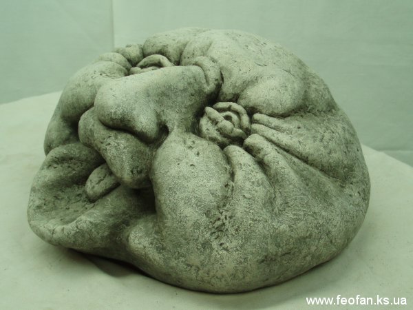 Каменные головы. Егорка. Искусственный камень. Н-15см.о22см. 2006г.