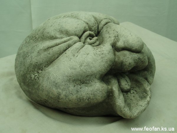 Каменные головы. Егорка. Искусственный камень. Н-15см.о22см. 2006г.